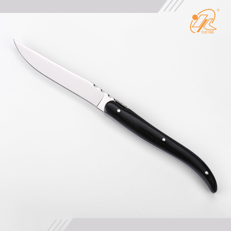 New Design Luxury Style Stainless Steel Steak Knives black  Pakka Wood Handle Steak Knife Set