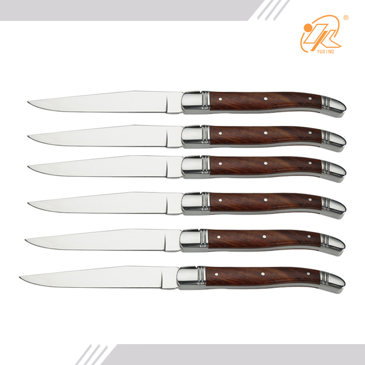 Traditional Laguiole  series  production Precious  steak knife  with rose handle
