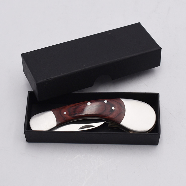 New design high quality kitchen accessories vegetable knife mushroom knife with brush kitchen knife in gift box