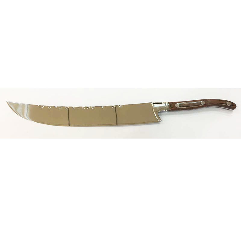 Hot selling laguiole pakka wood handle stainless steel kitchen knife champagne knife for dinner and kitchen