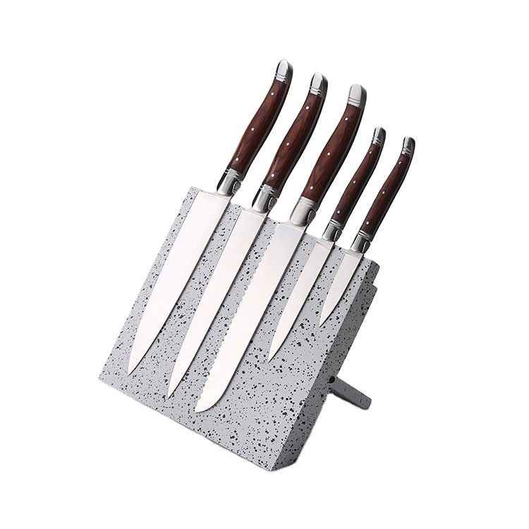 Professional multi use 6 pcs kitchen knives  japanese knife set in gift magnetic black color box kitchen chef knives