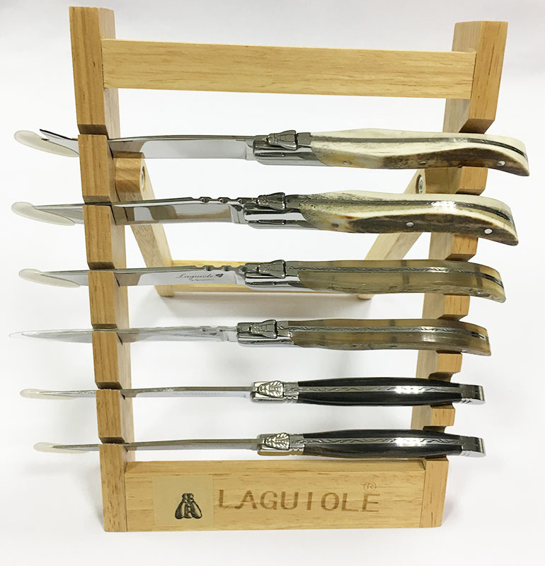 Hot selling  handle france laguiole stainless steel 6pcs steak knife set for diner