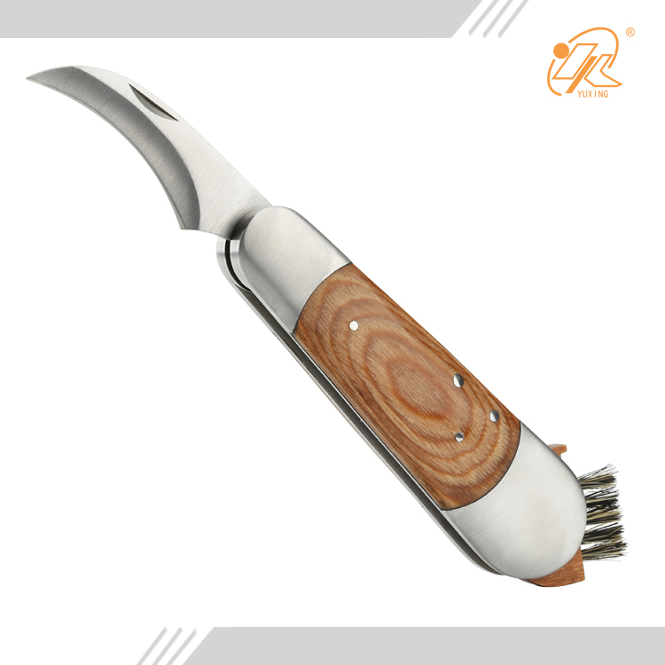 Amazon hot sell New design pakka wood handle stainless steel cutting knife mushroom knife kitchen accessories