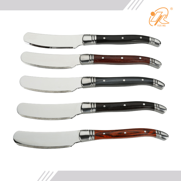 Wholesale france laguiole wooden handle stainless steel cheese knives kitchen accessories for dinner