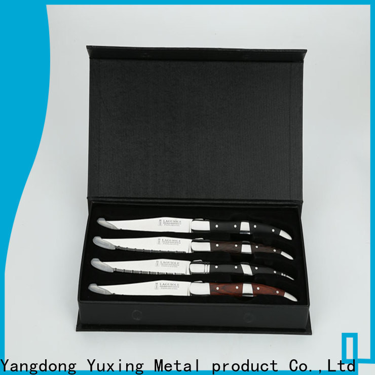 High-quality set of steak knives and forks for business