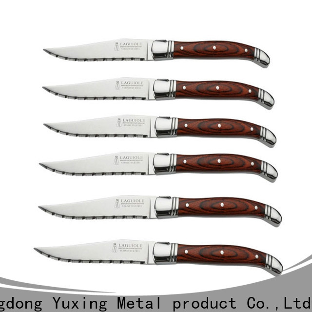 Yuxing laguiole Custom steak knife and fork set Suppliers